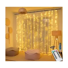 GENERICO - Luces LED de cortina colgantes de pared con control remoto