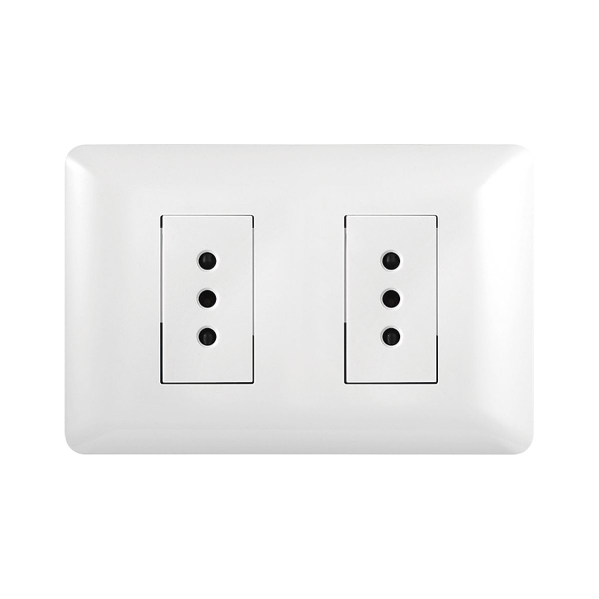 WANT - Pack 10 Tomacorriente Doble 10A 250V Blanco