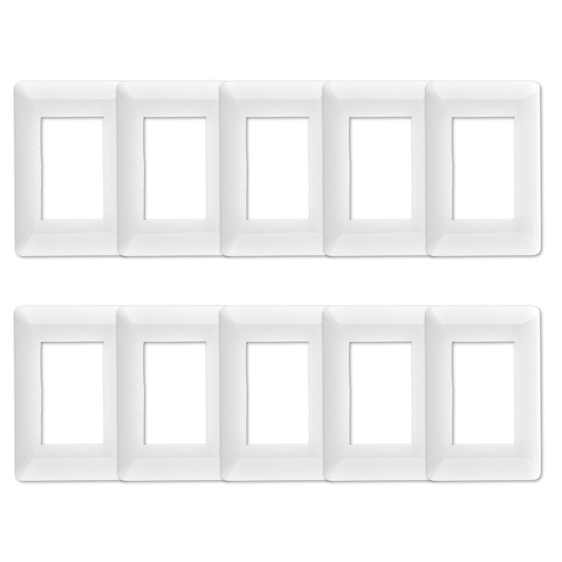 GENERICO - Pack 10 Placa Triple Con Soporte Blanco