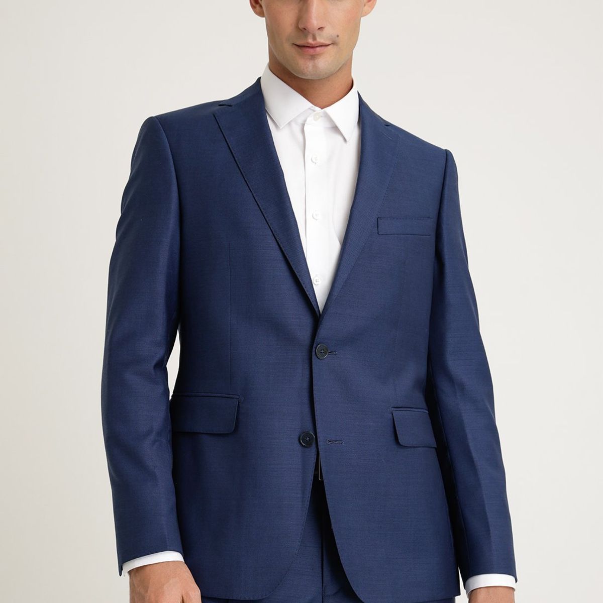 PERRY ELLIS - Chaqueta Azul Liso Formal Azul