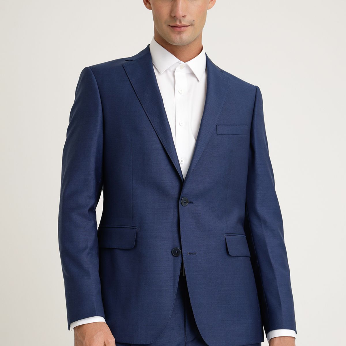 PERRY ELLIS - Chaqueta Azul Liso Formal Azul