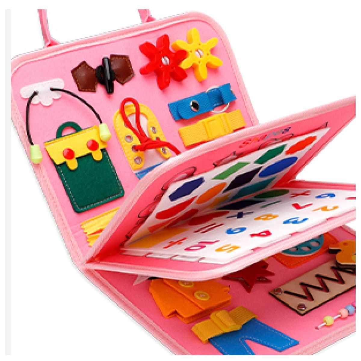 GENERICO - Maleta De Juego Sensorial Didáctico Montesori Rosado