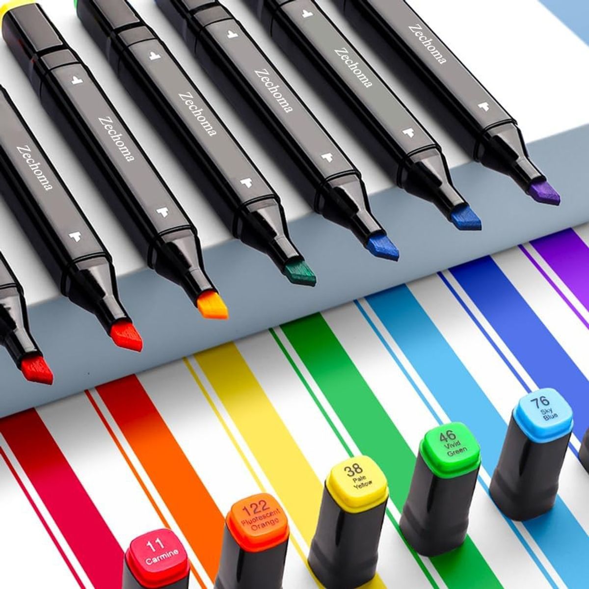 GENERICO - Marcadores de alcohol arte de doble punta 48 unidades