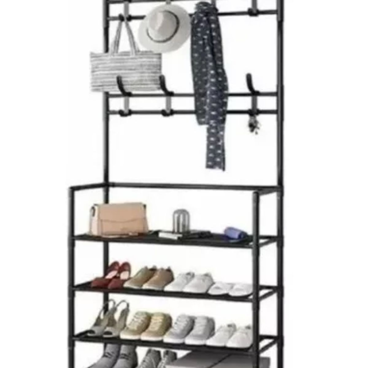 GENERICO - Organizador Colgador Zapatos Armario Perchero Color Negro