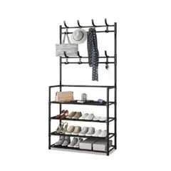 GENERICO - Organizador Colgador Zapatos Armario Perchero Color Negro