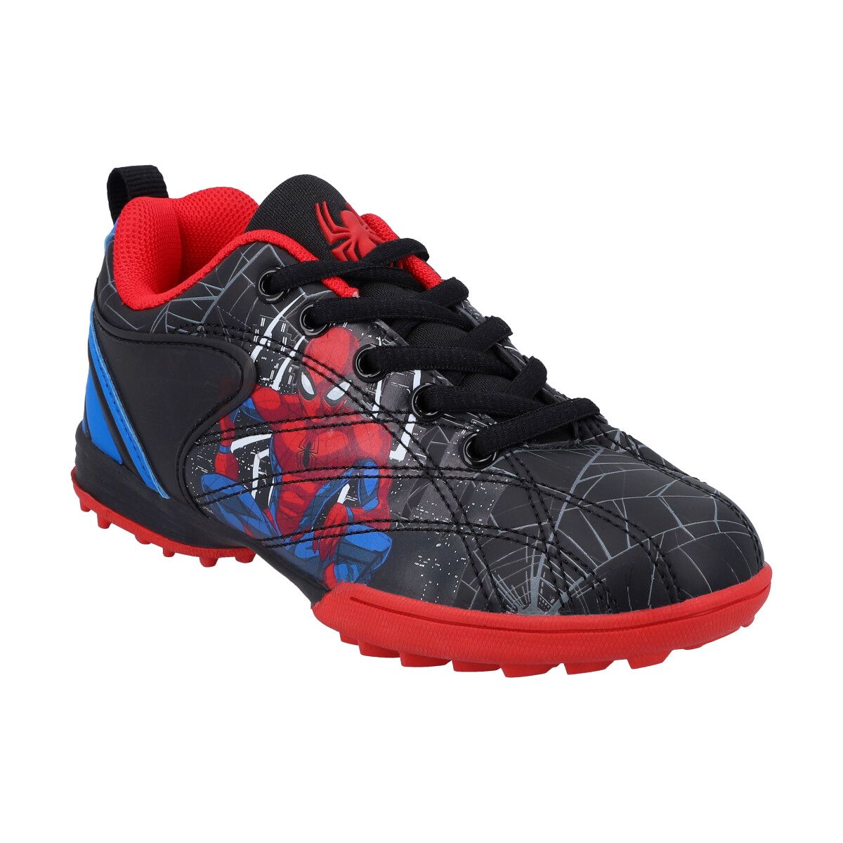 MARVEL - Zapato de Futbolito Niño Spider-Man Black