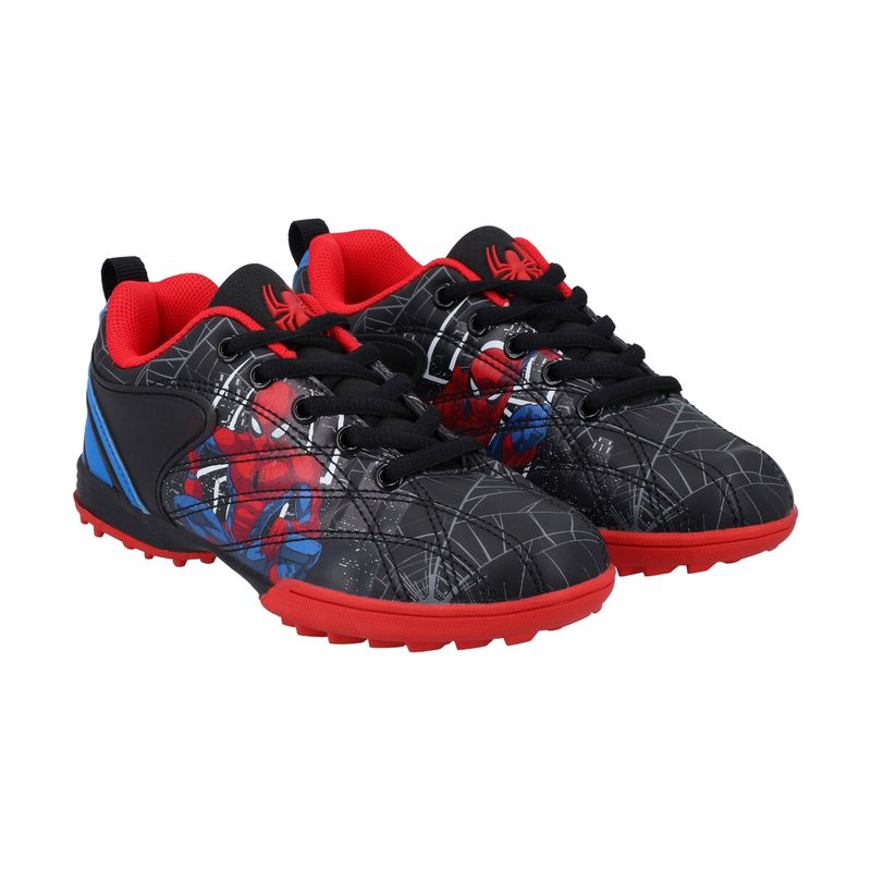 MARVEL - ZAPATO BABY FUTBOL SPIDERMAN NEGRO-GRIS