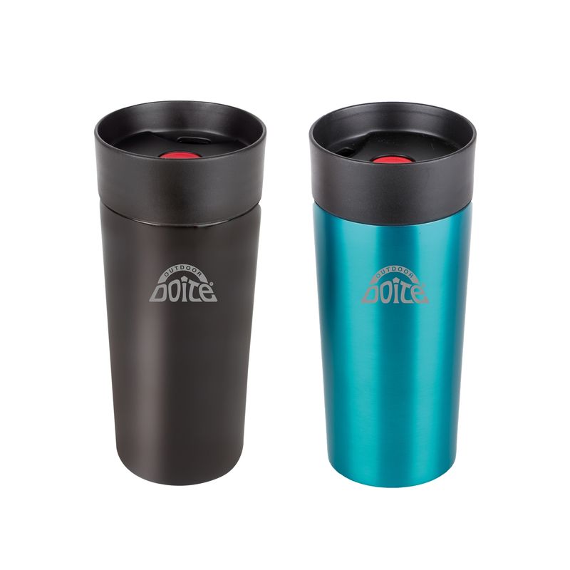 DOITE - Set De 2 Termos One Touch Mug 350ml. Verde Negro Doite