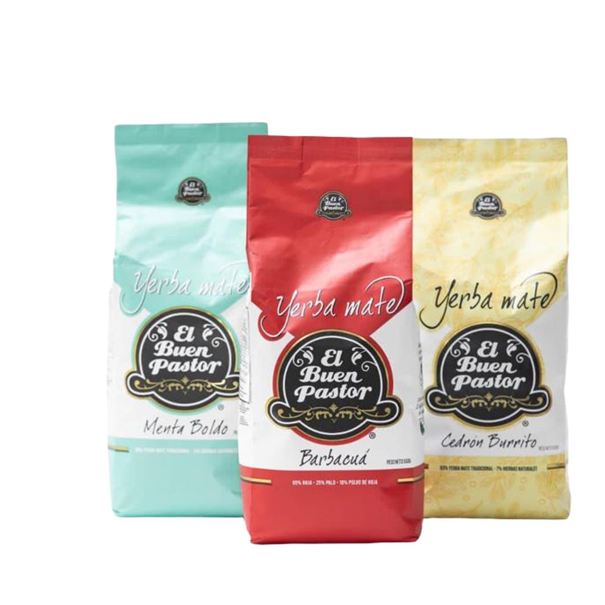 EL BUEN PASTOR - Pack 3 Variedades Yerba Mate El Buen Pastor 500G Sin Gluten