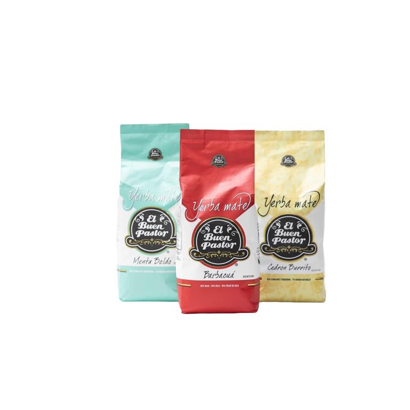 EL BUEN PASTOR - Pack 3 Variedades Yerba Mate El Buen Pastor 500G Sin Gluten