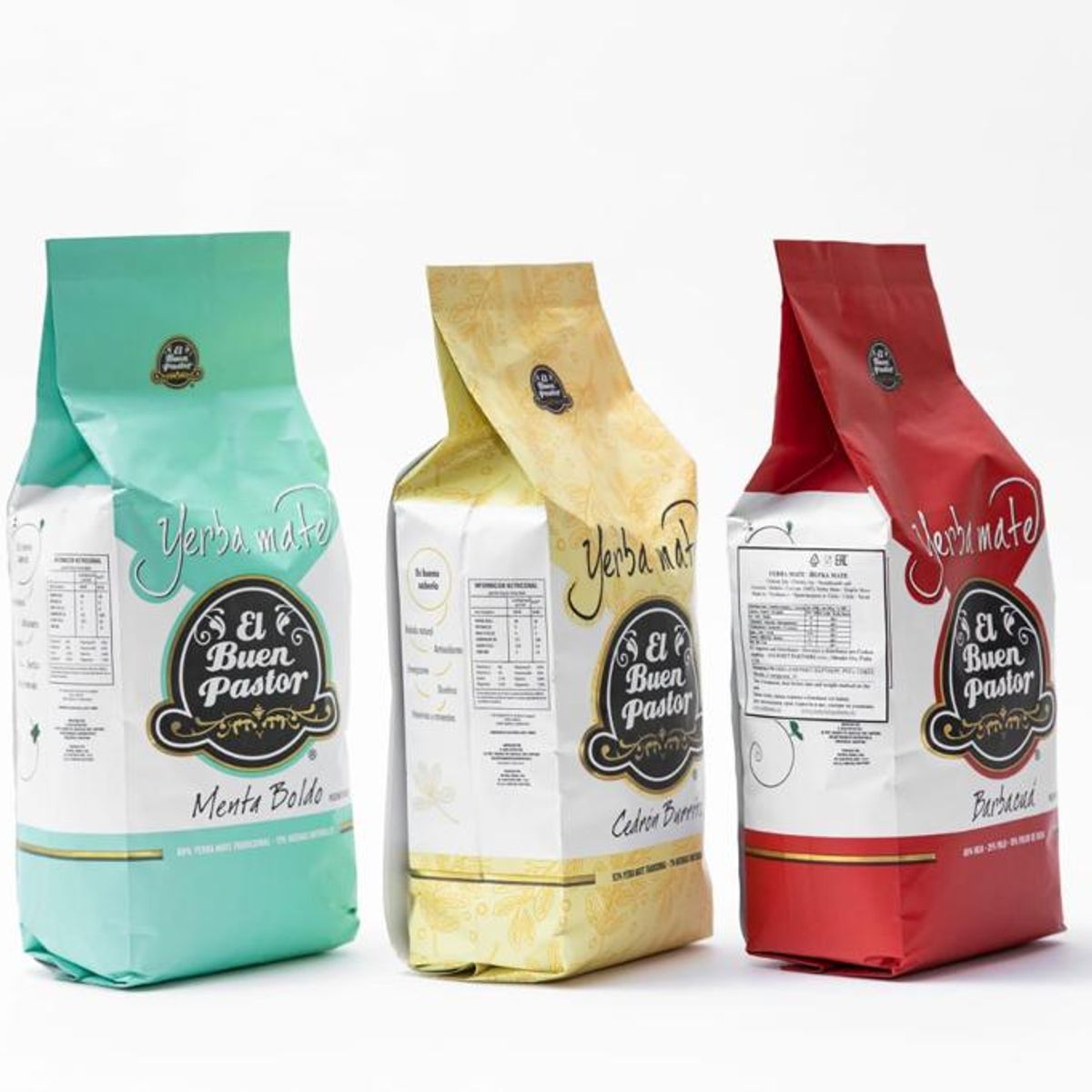 EL BUEN PASTOR - Pack 3 Variedades Yerba Mate El Buen Pastor 500G Sin Gluten