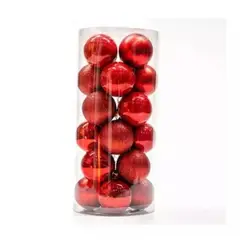 GENERICO - Pack 24 Esferas Bola Navideñas Decoración Árbol Medianas