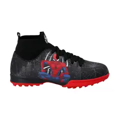 MARVEL - ZAPATO BABY FUTBOL SPIDERMAN NEGRO-GRIS