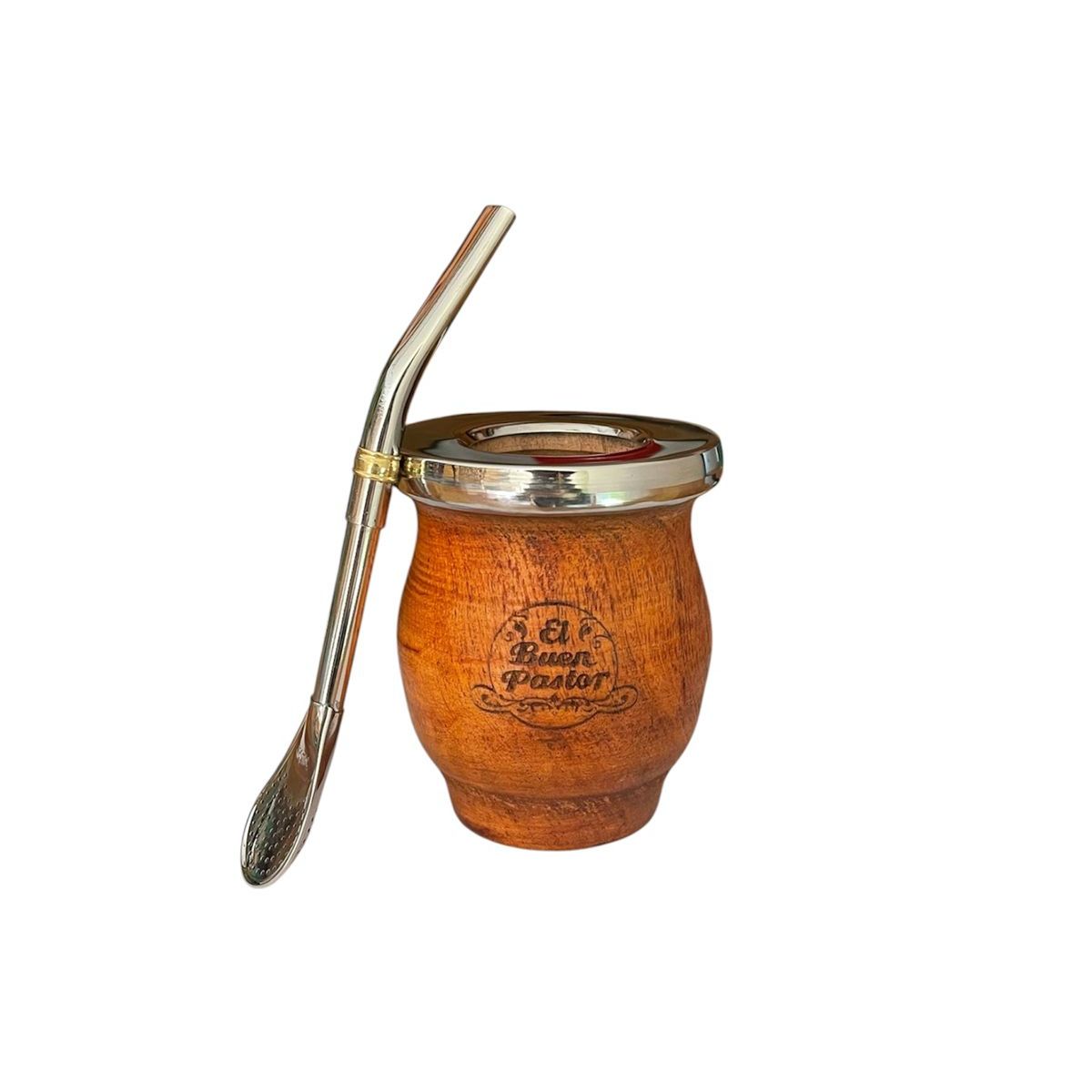 EL BUEN PASTOR - Mate Tradicional madera Algarrobo El Buen Pastor
