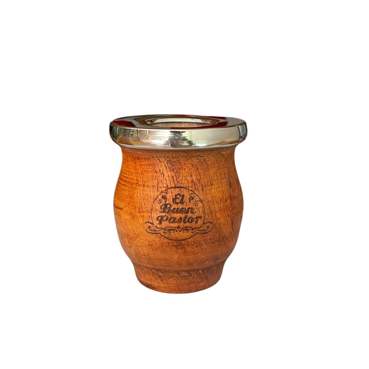 EL BUEN PASTOR - Mate Tradicional madera Algarrobo El Buen Pastor
