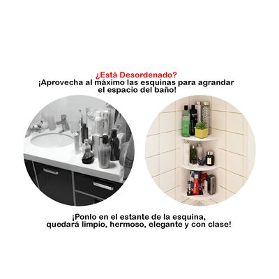 Imagen 2 del producto Esquinero Organizador De Ducha 3 Pisos Multifuncional