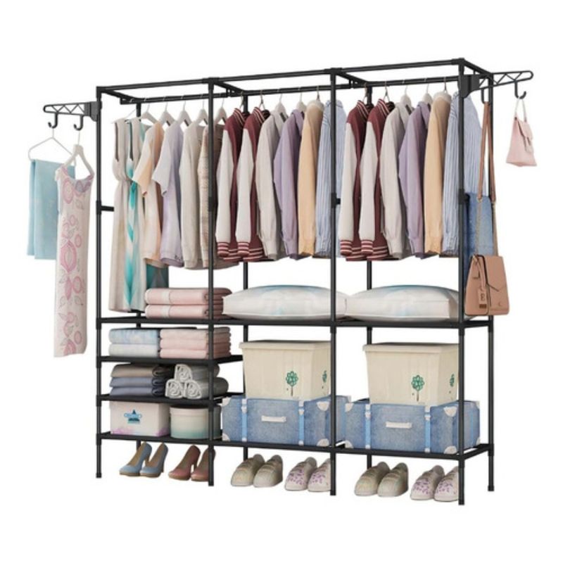 U BUY - Closet Organizador 3 Espacios Zapatero Perchero Multifuncion