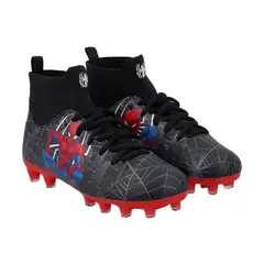 MARVEL - ZAPATO BOTIN FUTBOL SPIDERMAN NEGRO-GRIS