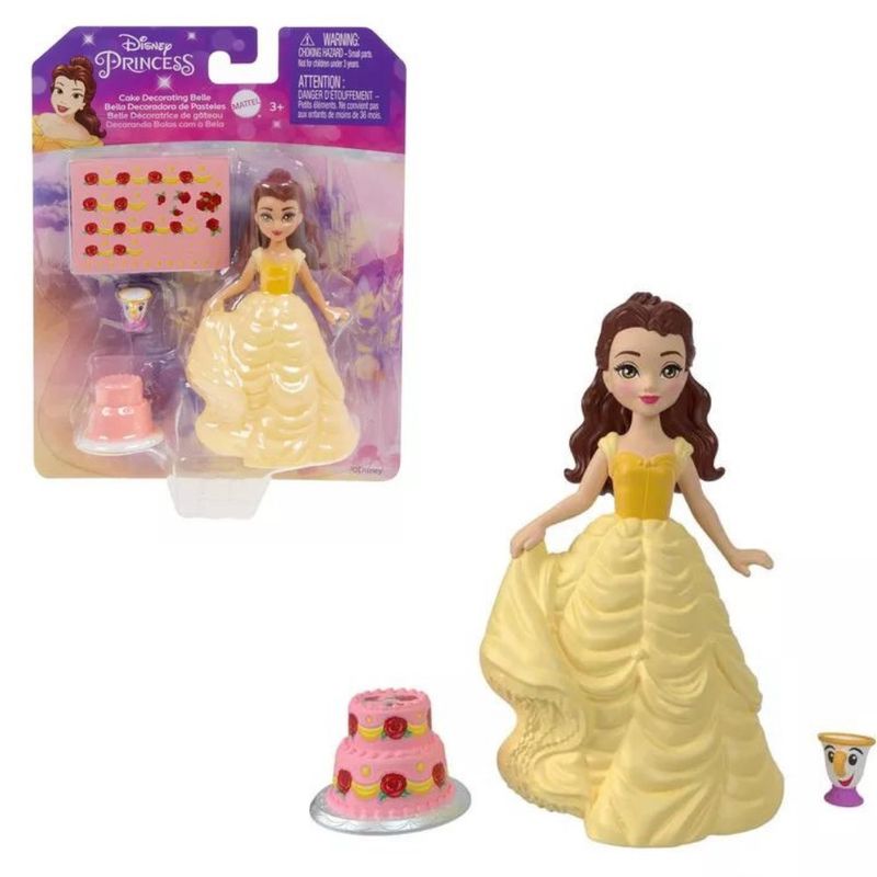 MATTEL - Disney Princess Mini Muñeca 8 Cm. Con Accesorios Bella