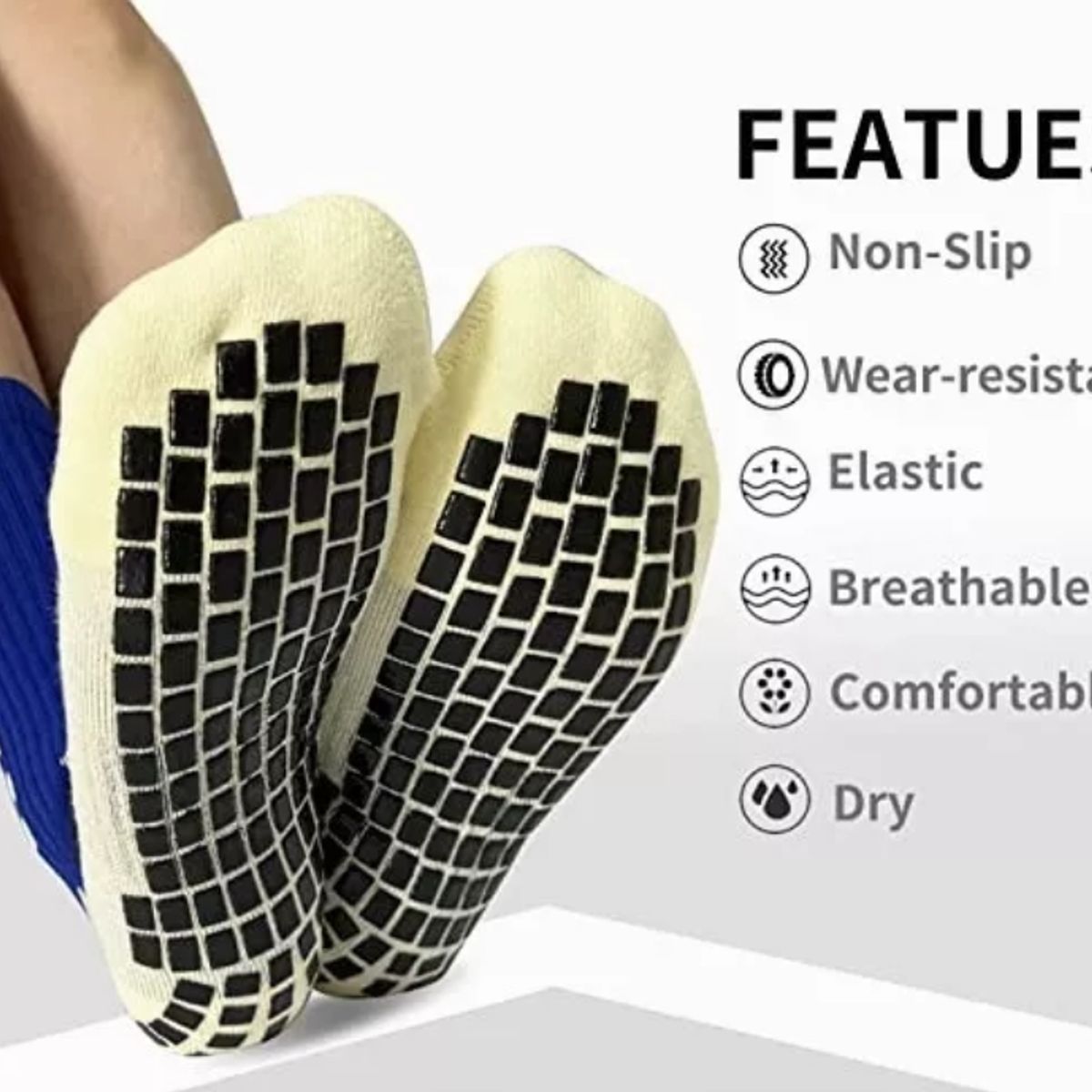 GENERICO - Media Deportiva Antideslizante Larga Calceta Futbol