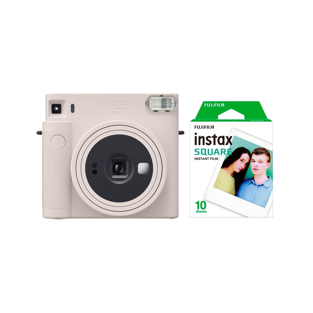 FUJIFILM - Cámara Instantánea Instax Square SQ1 + 10 Film White