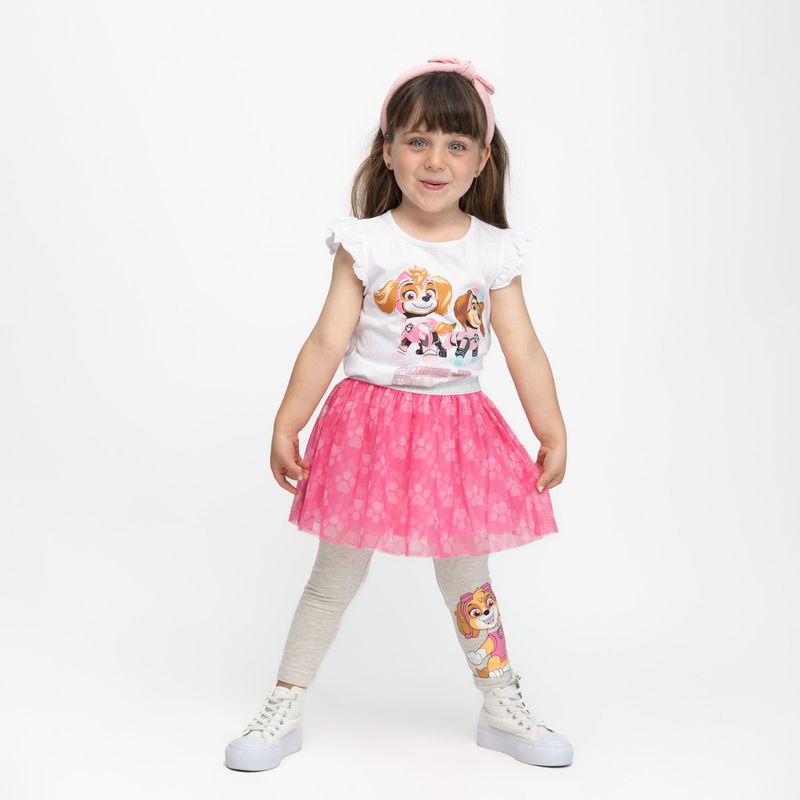 PAW PATROL - Calza Niña Huellas Skye Tull Rosa Paw Patrol