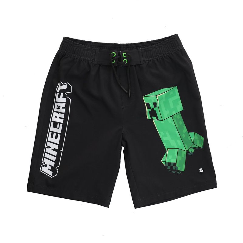 MINECRAFT - Bermuda Niño Logo Negro Minecraft