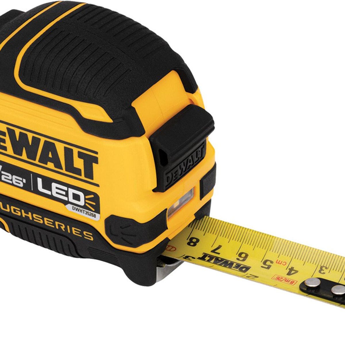 DEWALT - Huincha De Medir luz LED TOUGHSERIES 8m/26 Dewalt Dwht35268s