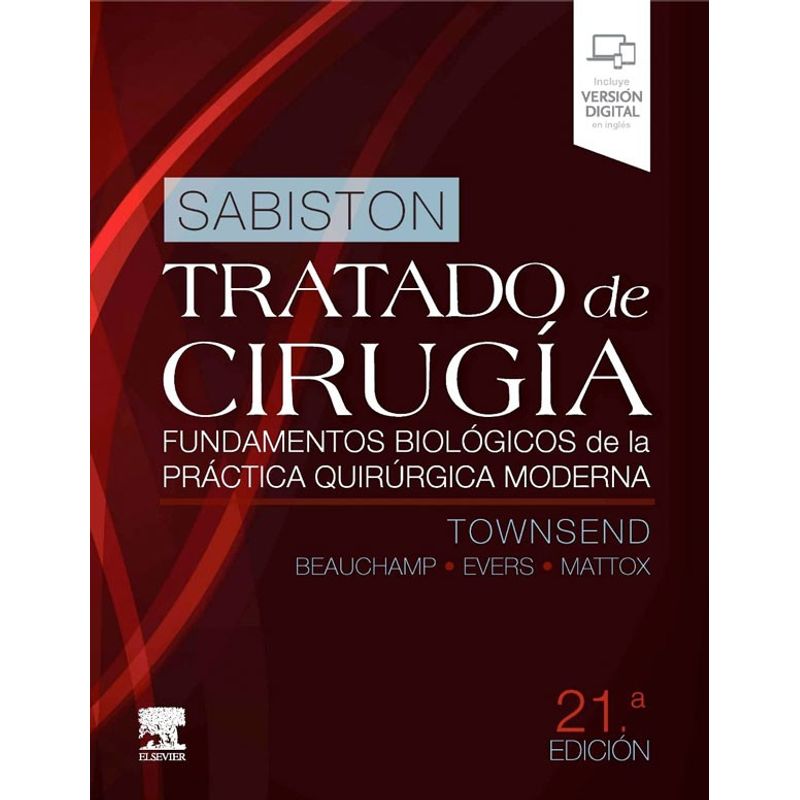 EDITORIAL MEDITERRANEO - Libro Sabiston. Tratado De Cirugia 21Ed.