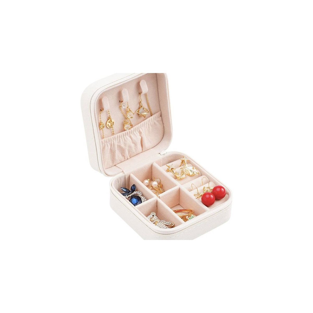 U BUY - Organizador De Joyas Joyero De Cuerina Collar Anillos Negro