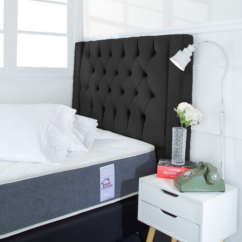 GENERICO - Respaldo Focus 1.5 plazas Felpa Negro