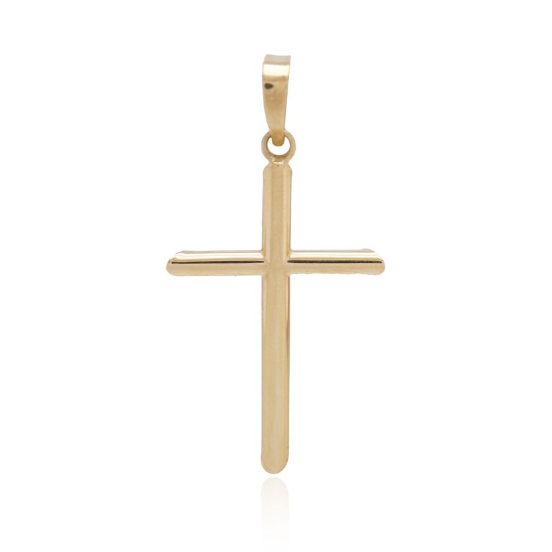 JB JOYAS BARON - Colgante de Oro 18kt Cruz de Tubo