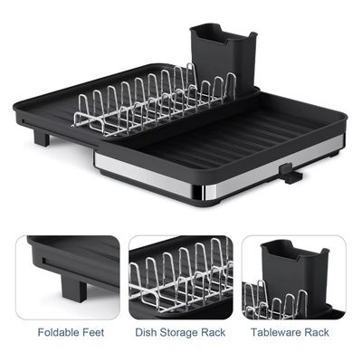 Imagen 2 del producto Secaplatos Escurridor Cocina Acero Inoxidable Plegable Loza