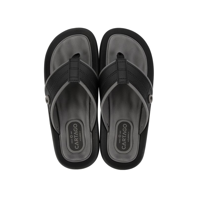 CARTAGO - Sandalia Hombre Gris/Negro Fiji Cartago