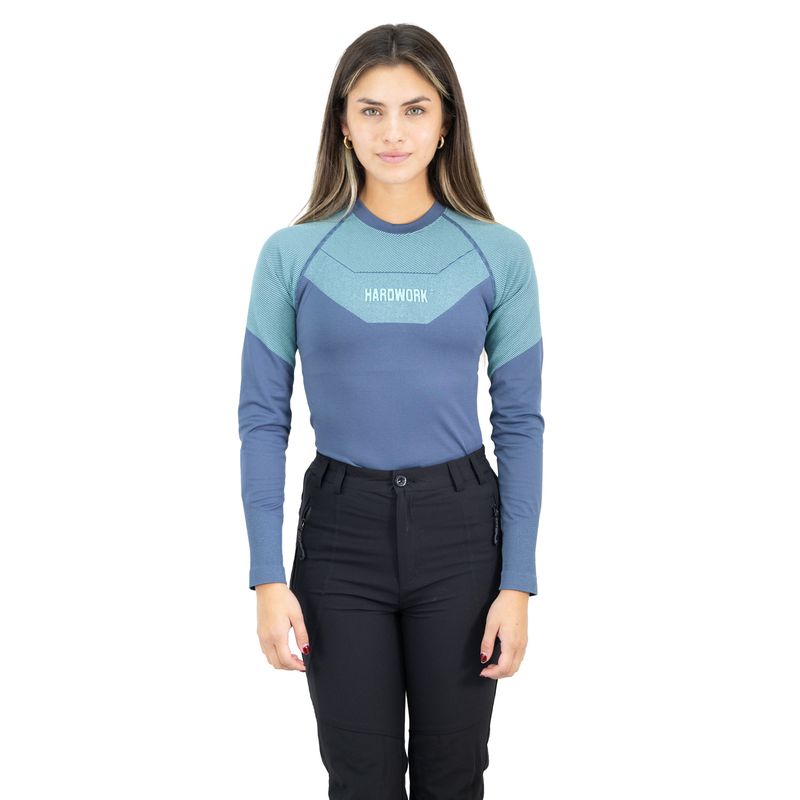 HARDWORK - Camiseta Primera Capa Hw Ecopper Mujer Blue