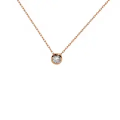 JOYAS MYTOKE - Collar Punto De Luz Oro 18k 40cm Circon Femenina Mujer