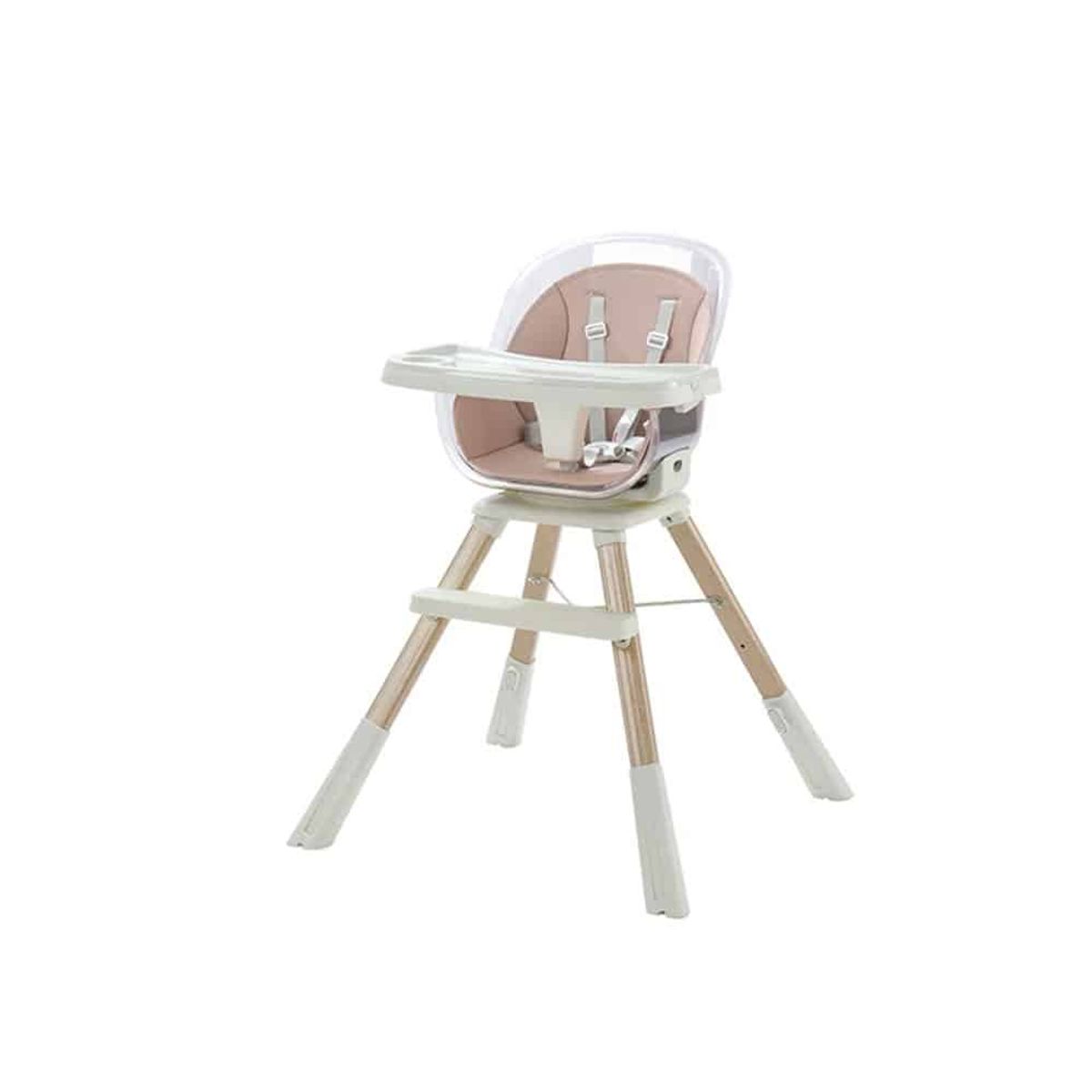 BABYMINE - Silla de Comer Giratoria 360 Rosada