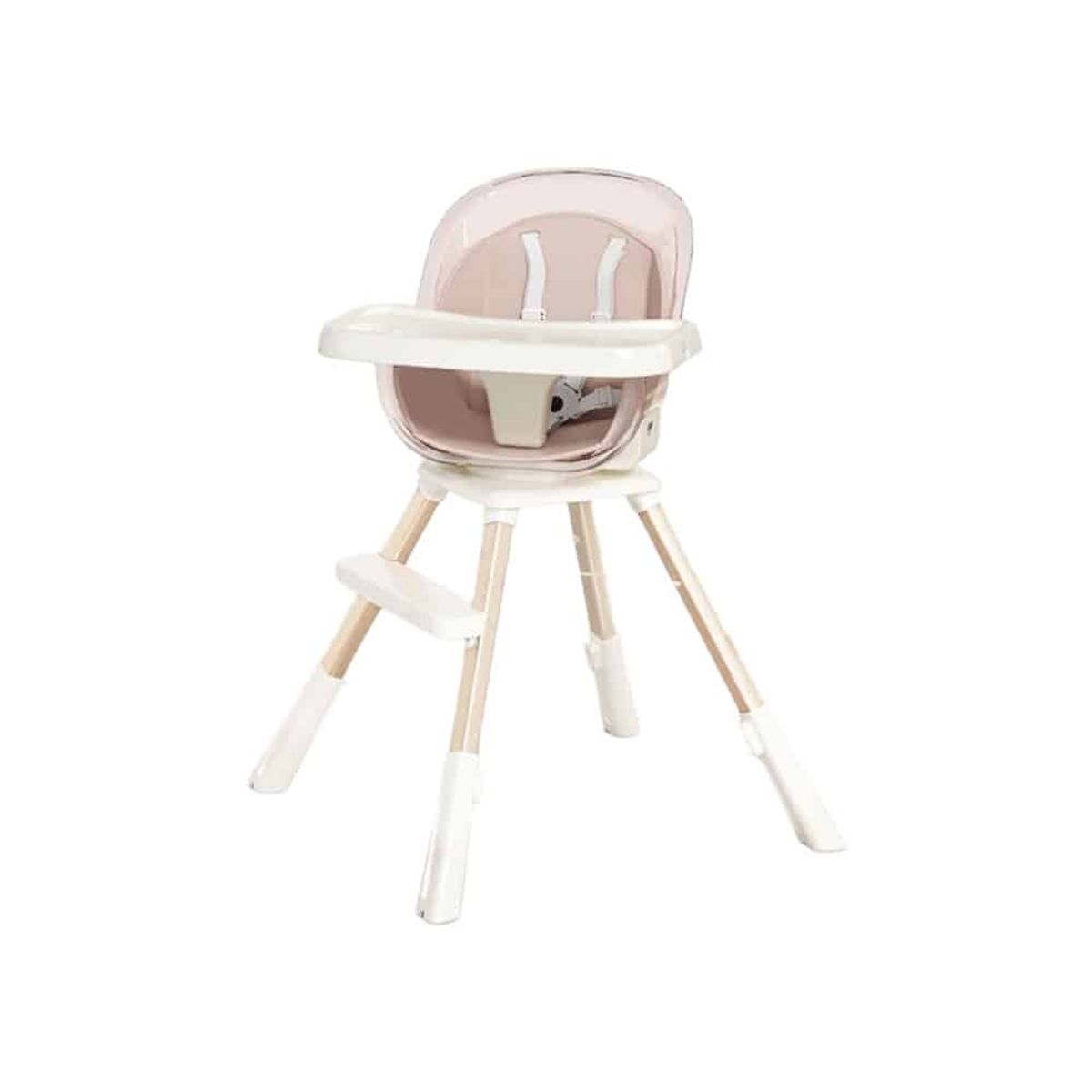 BABYMINE - Silla de Comer Giratoria 360 Rosada