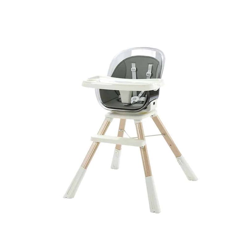 BABYMINE - Silla de Comer Giratoria 360 Gris