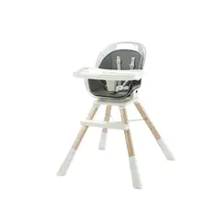 BABYMINE - Silla de Comer Giratoria 360 Gris
