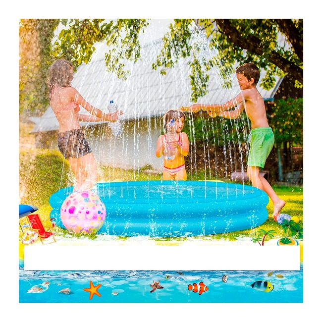 GENERICO - Piscina inflable lanza agua aspersor niños exterior