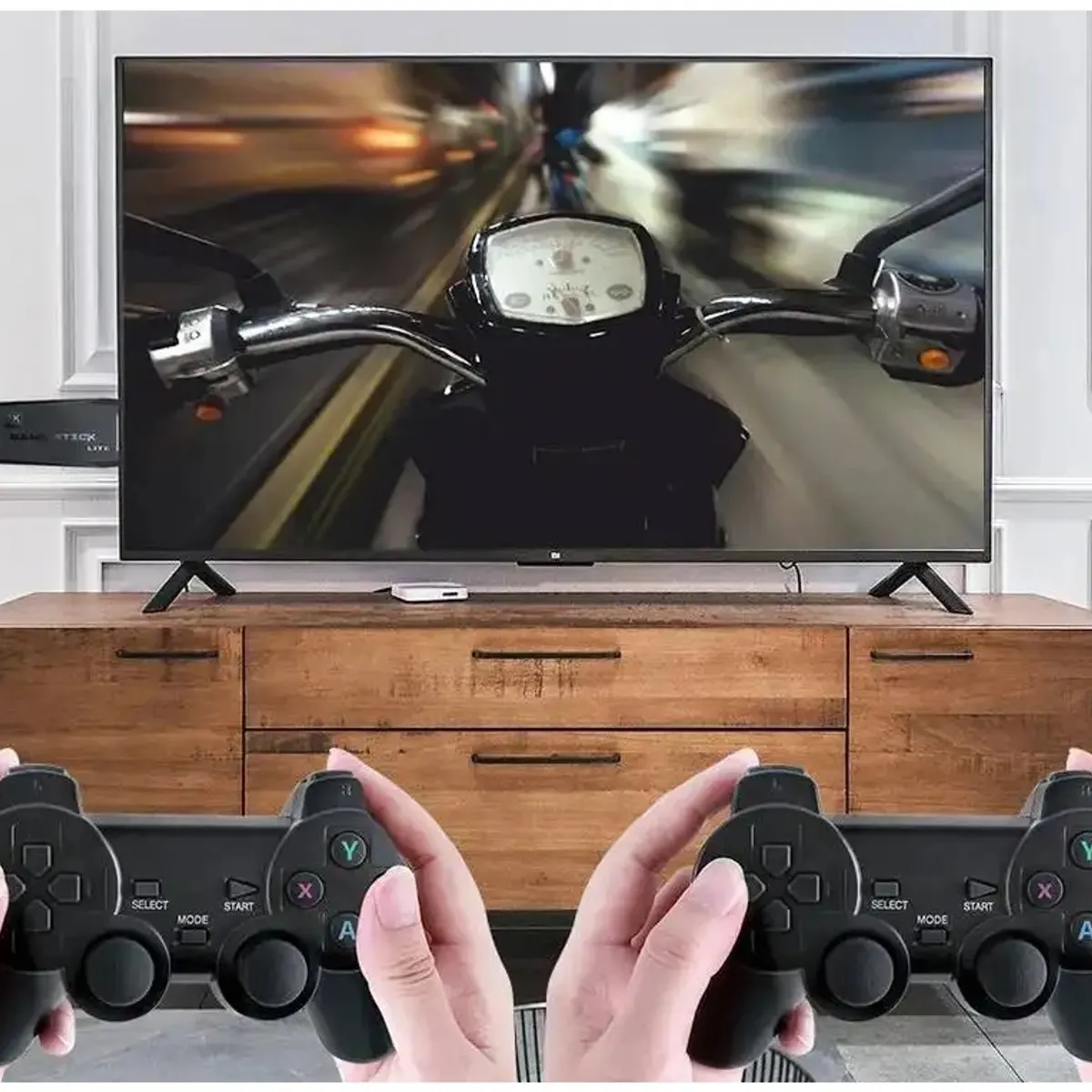 GENERICO - Consola de Videojuegos Stick 4K más 2 Controles Inalámbricos 64GB 10 Mil Juegos Retro