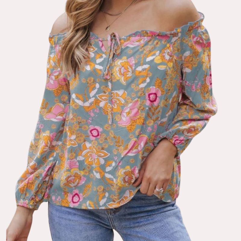 ARRAKASTA - Blusa hombros elasticados