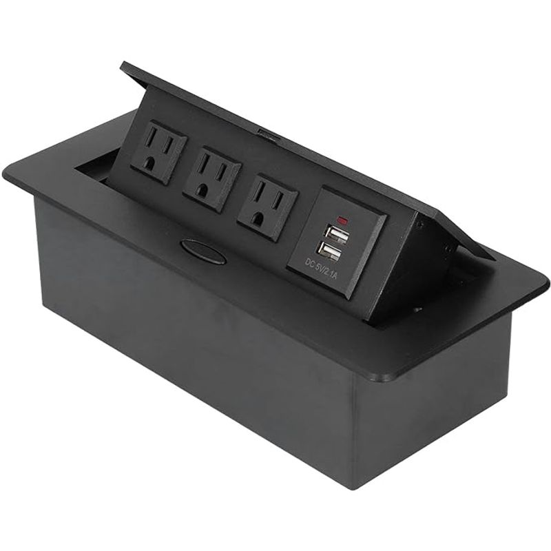PUREPOWER - Toma De Corriente Integrada De Escritorio Con Puerto Usb Dua