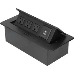 PUREPOWER - Toma De Corriente Integrada De Escritorio Con Puerto Usb Dua