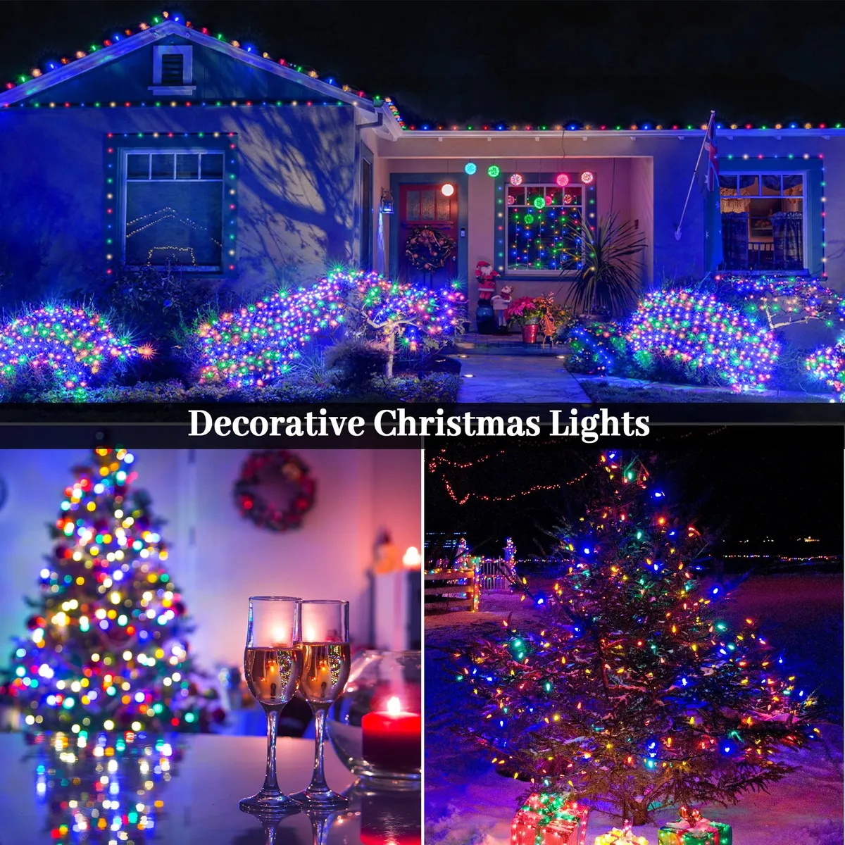 VATYERTY - Luces de Navidad para exteriores  200 luces LED Varios