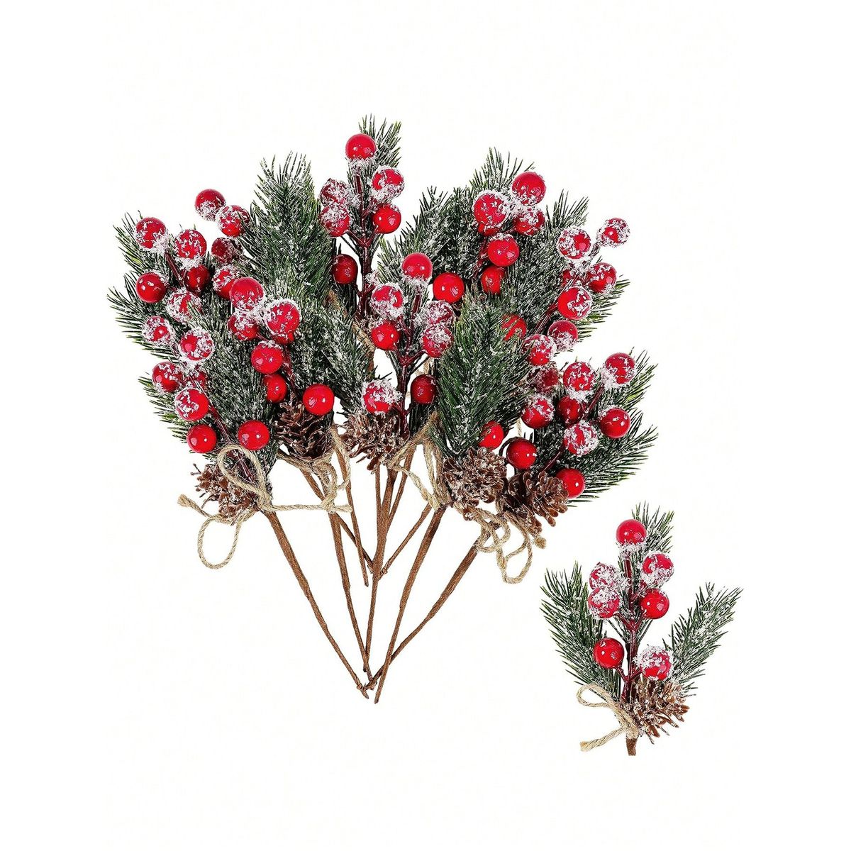 VATYERTY - 10 Piezas De Bayas De Navidad De Aproximadamente 20 Cm