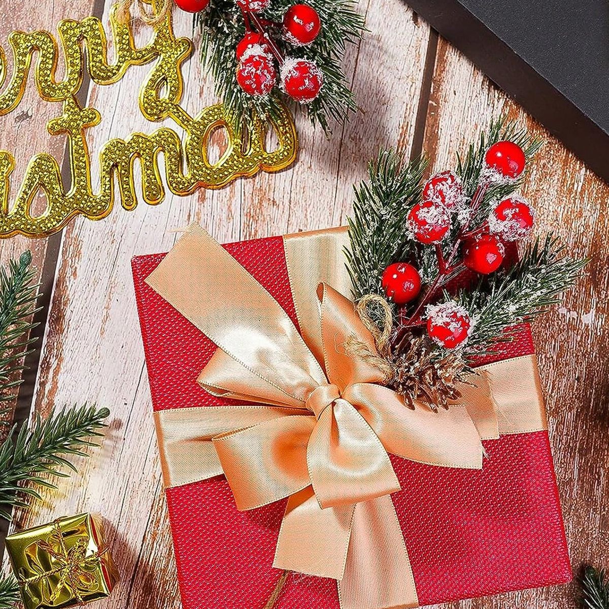 VATYERTY - 10 Piezas De Bayas De Navidad De Aproximadamente 20 Cm