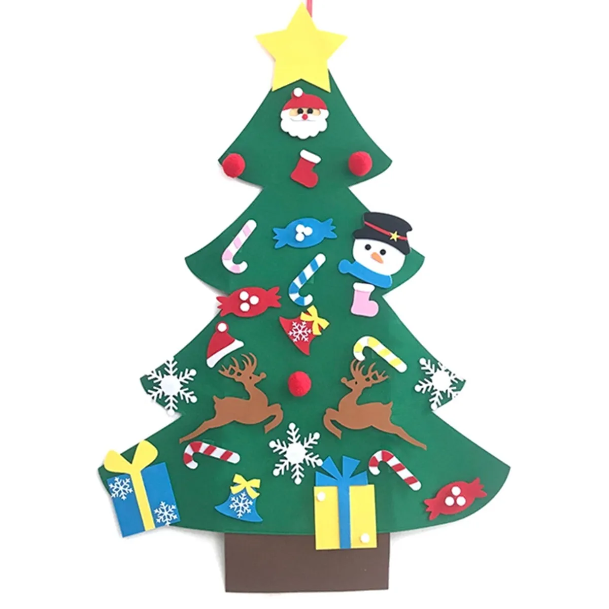 VATYERTY - DIY muro Navidad fieltro árbol con desmontable Adornos