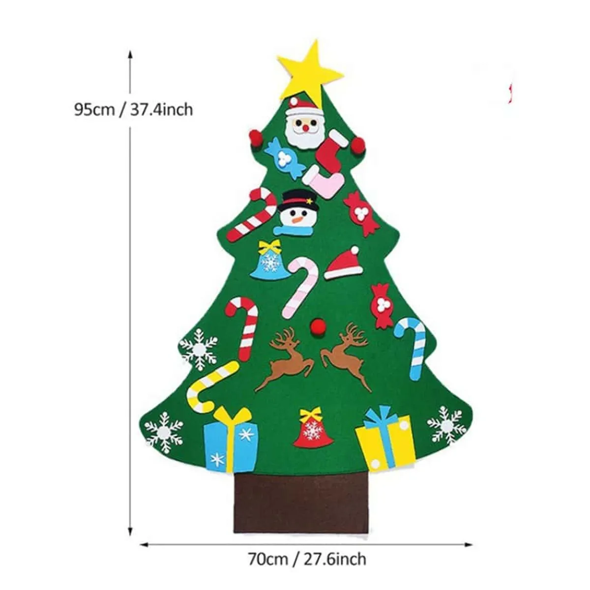 VATYERTY - DIY muro Navidad fieltro árbol con desmontable Adornos